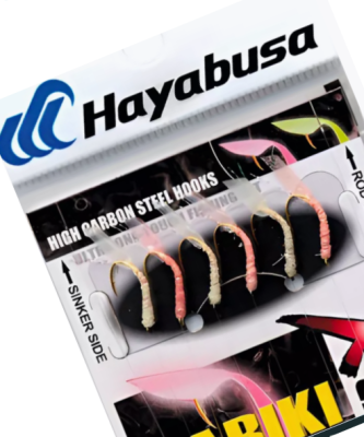 1.40м) GLOW  (Сабики Hayabusa EX-001 №4-0,21-0,29 Glow(1,40м, отводной -5см) 6кр.